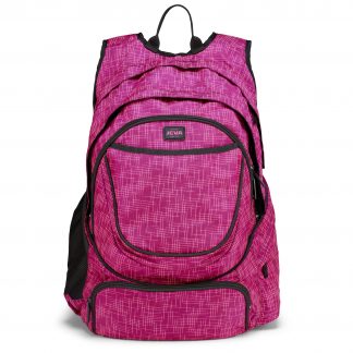 Rygsæk BACKPACK XL Pink med mange lommer og isoleret 17.3" laptoprum - fra JEVA
